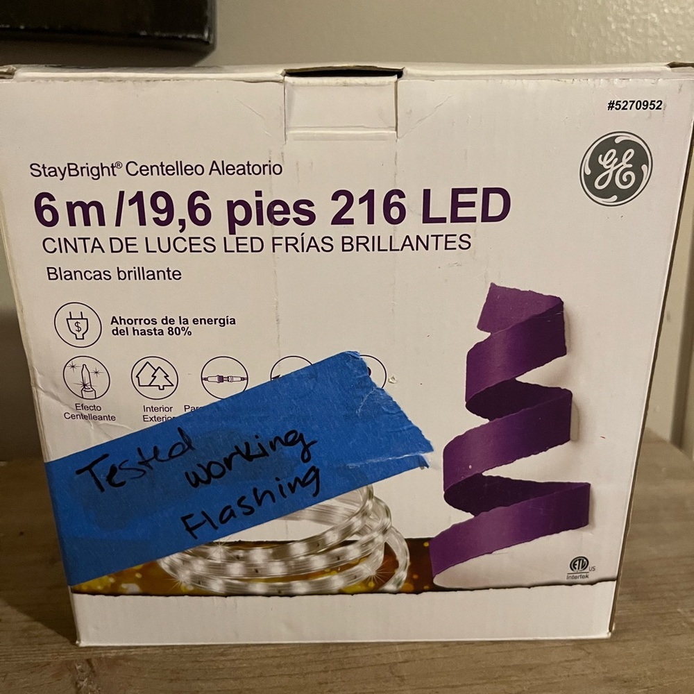 GE led tape light bright white flashing‎